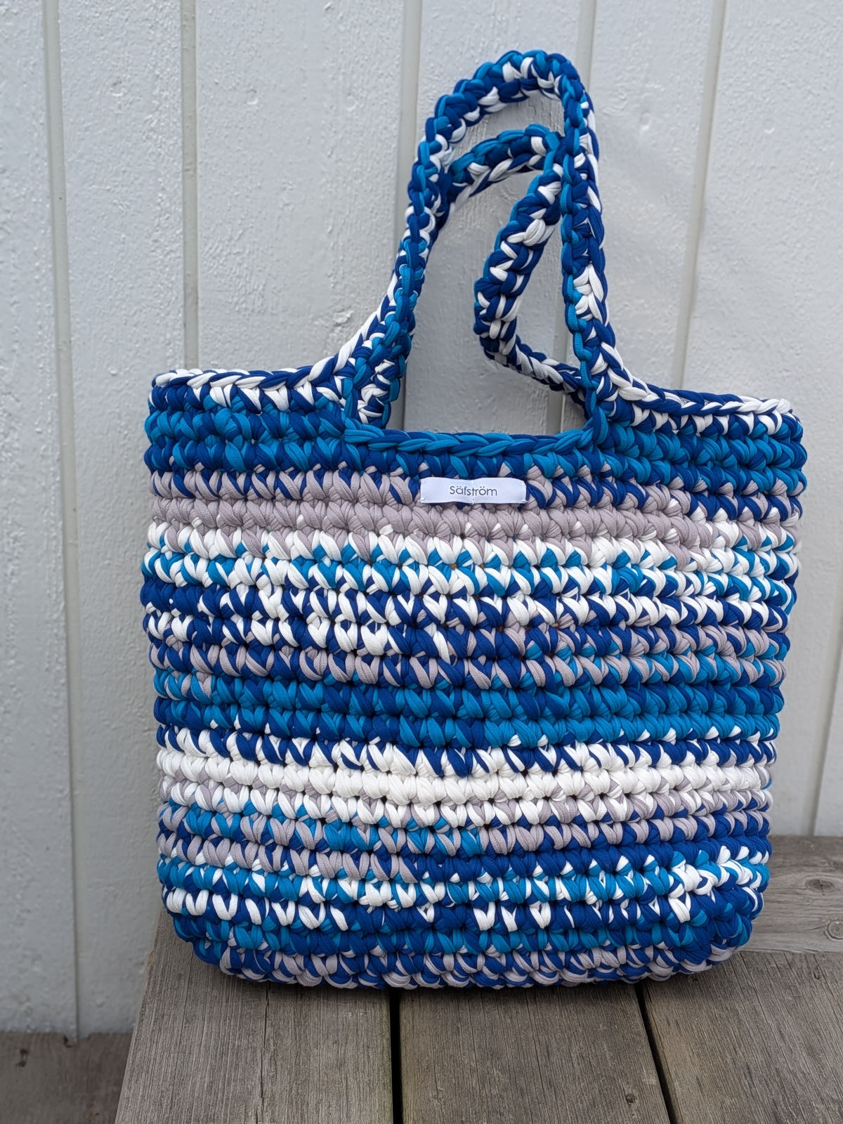 bag-Linnea, blue/turquoise/white/grey